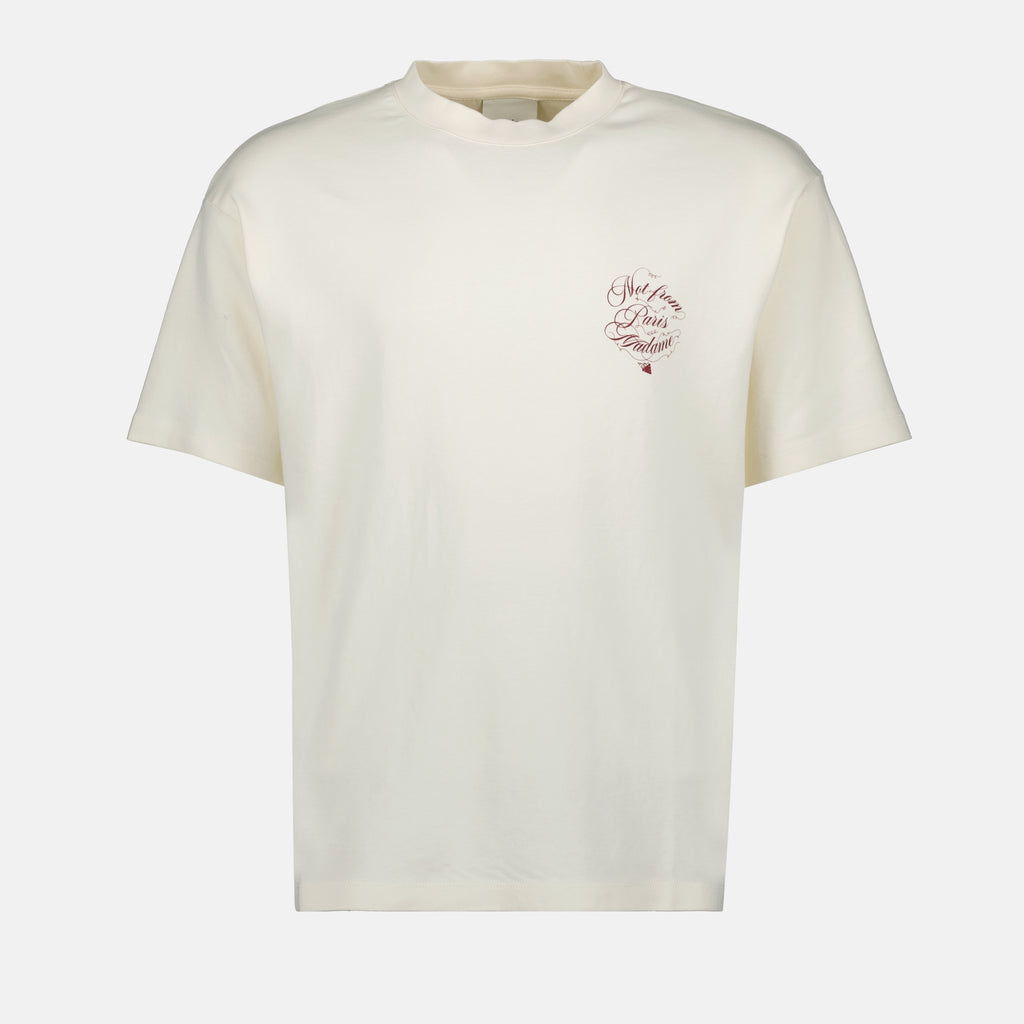 T-shirts T-shirt slogan vignes Drole De Monsieur Blanc Homme