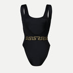 Beachwear Maillot de bain une pièce bordure Greca Versace Noir Femme