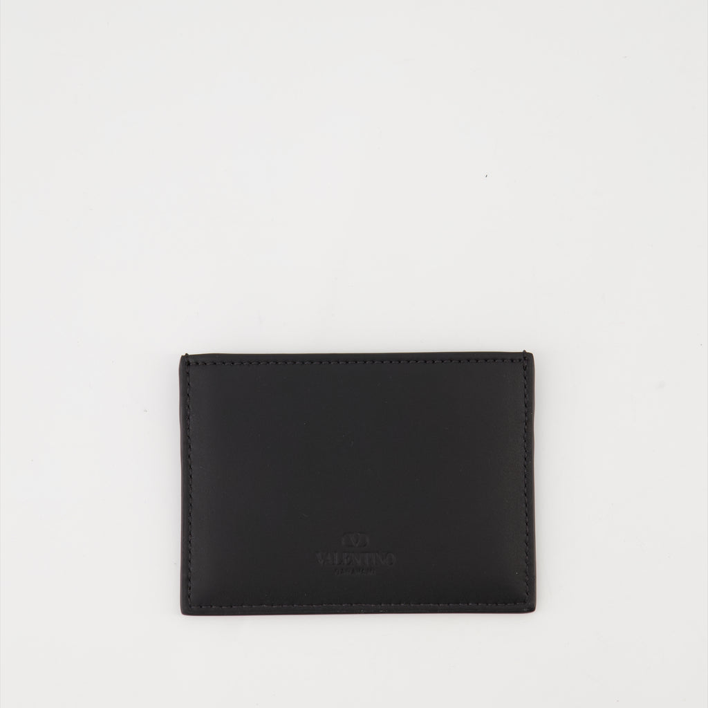 Small leather goods VLTN Cardholder Valentino Garavani Black Homme