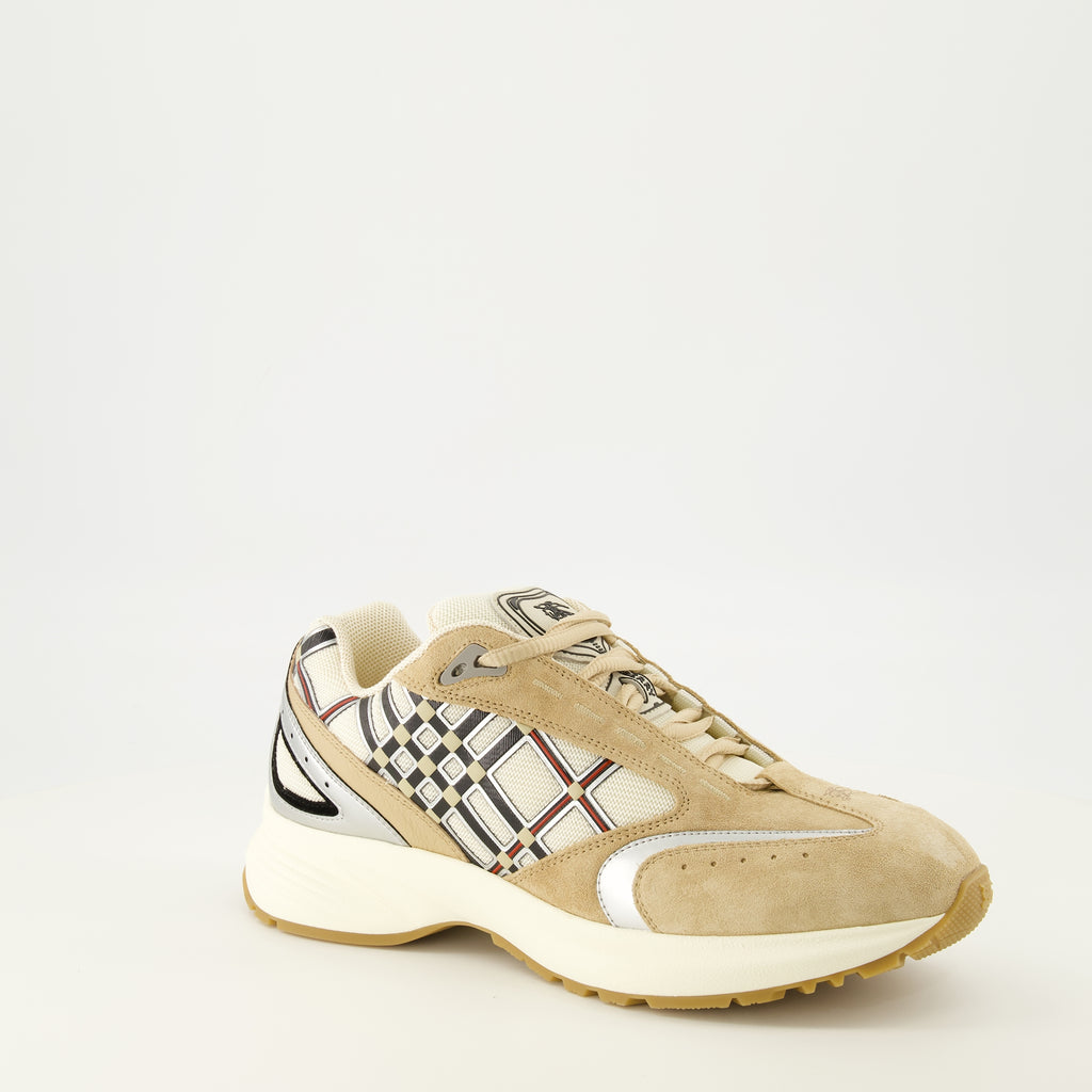 Baskets Eclipse Brown Sneakers Burberry Beige Homme