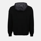 Jaquetas Casaco Matelassé Bicolor Moncler Preto Homme