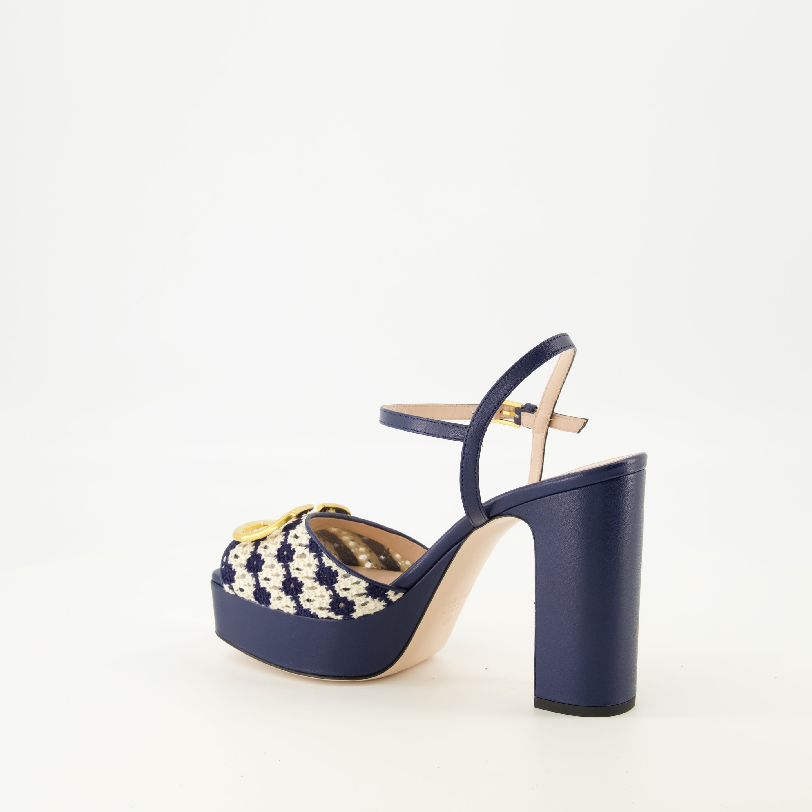 Chaussures ouvertes Sandales à talons VLogo bleu marine Valentino Garavani Bleu foncé Femme