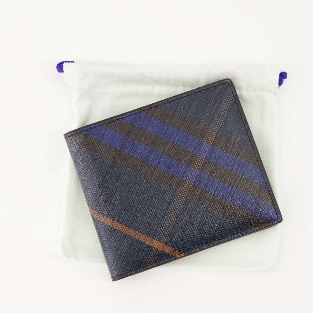 Petite maroquinerie チェック財布 Burberry Bleu foncé Homme