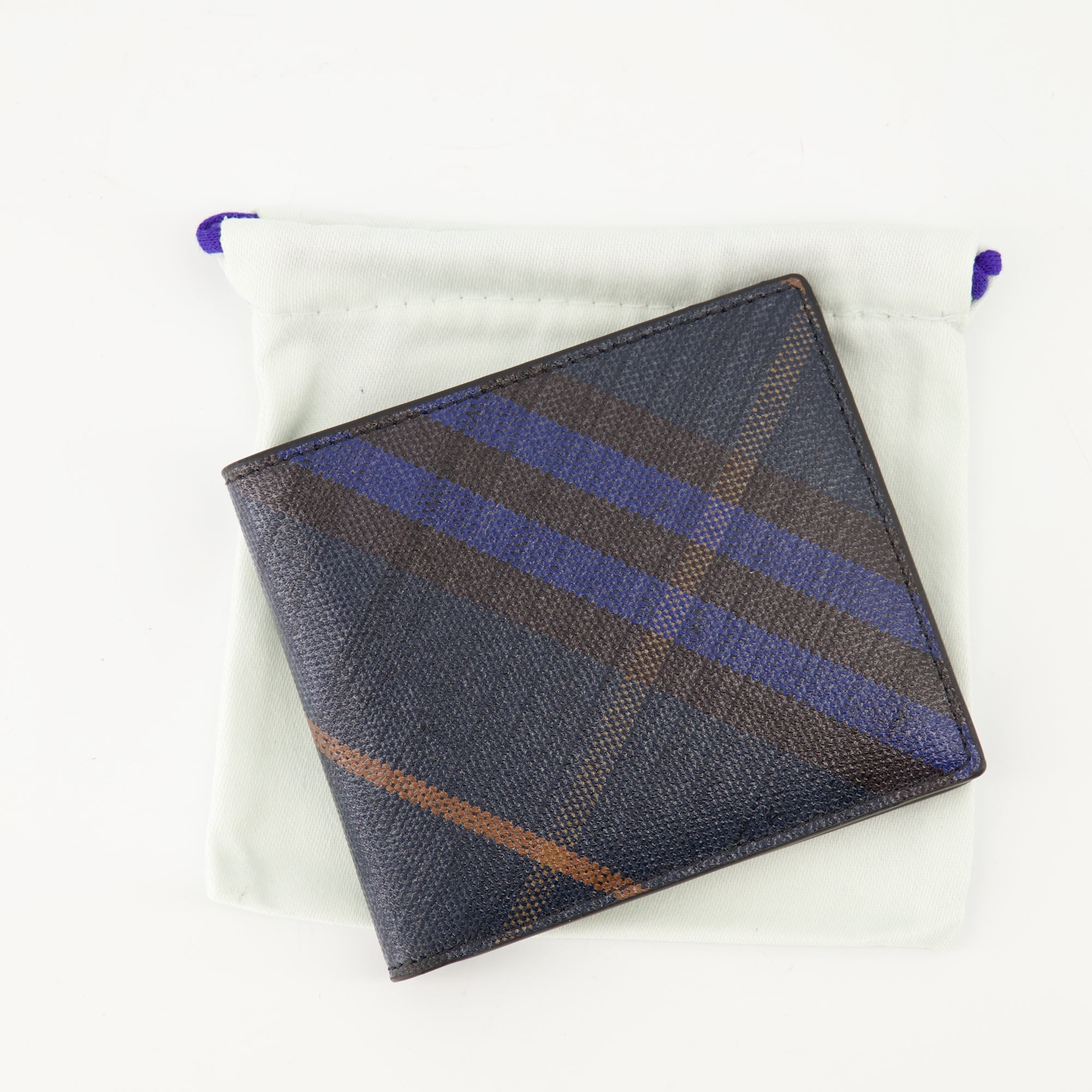 Petite maroquinerie チェック財布 Burberry Bleu foncé Homme