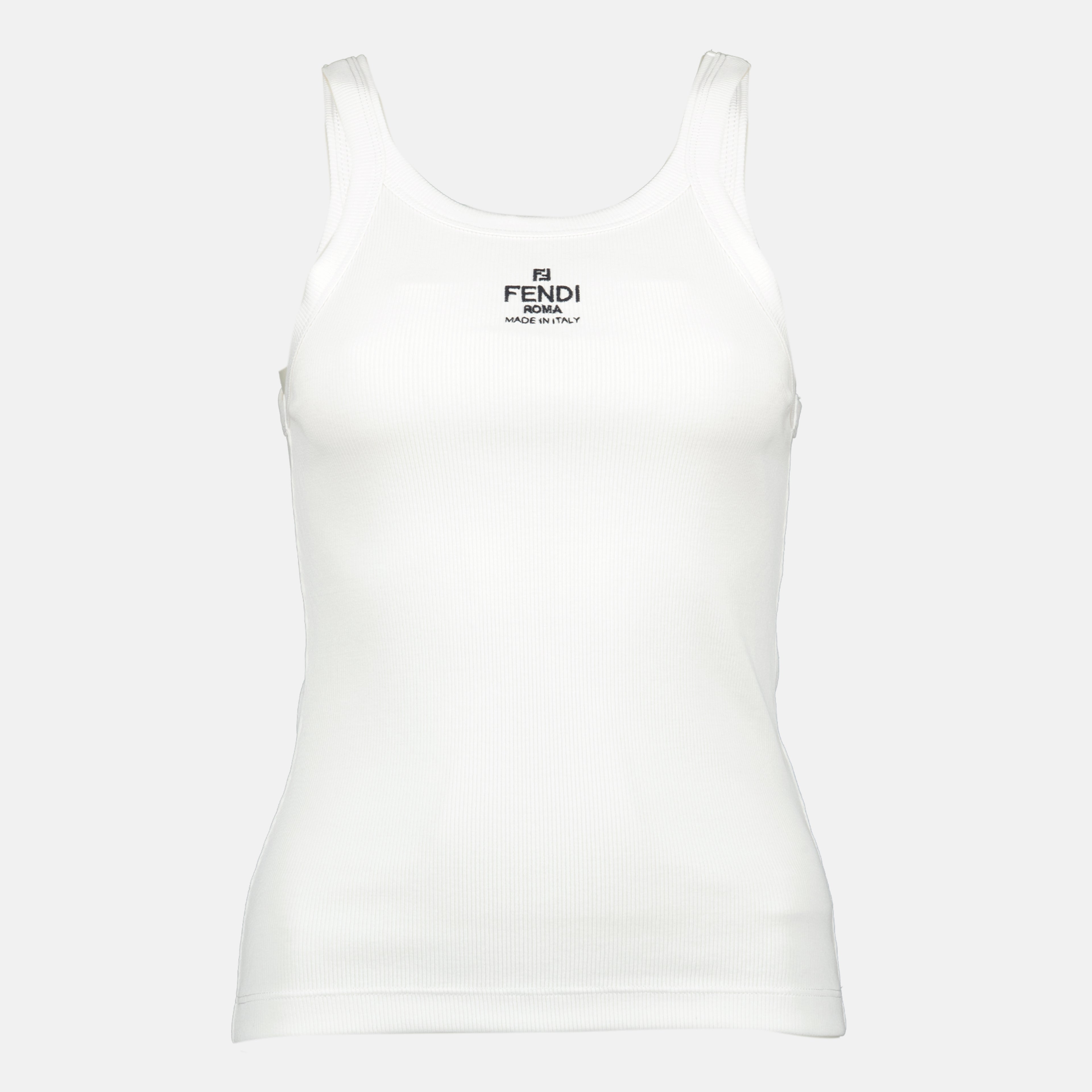 Image de l'article Débardeur Fendi Roma blanc de la marque Fendi pour Femme - Saison Printemps-Été 2026 - Vue de Face