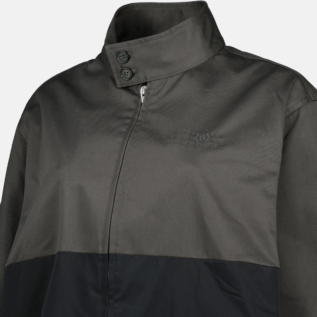 Bild des Artikels Bicolor schwarz und grau Zip-Jacke der Marke Mm6 für Frauen - Saison Frühling-Sommer 2026 - Detailansicht_1