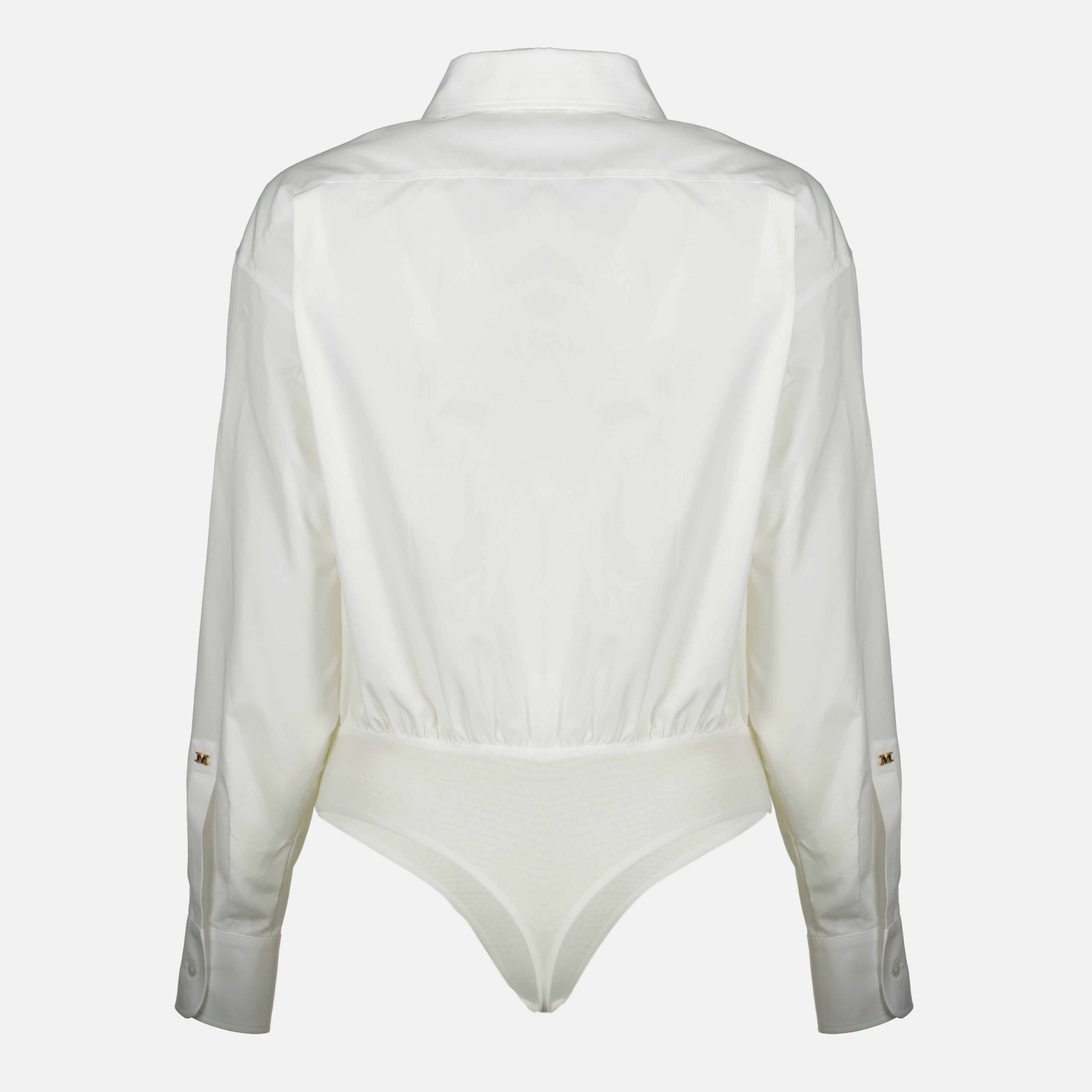 Image de l'article Chemise body en coton blanc de la marque Max Mara pour Femme - Saison Printemps-Été 2026 - Vue de Dos