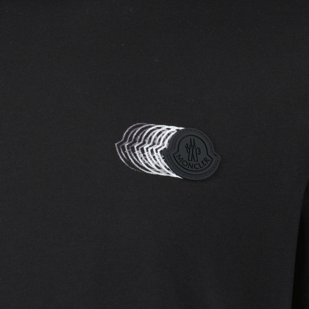 Tシャツ フェイドロゴプリントTシャツ Moncler 黒 Homme