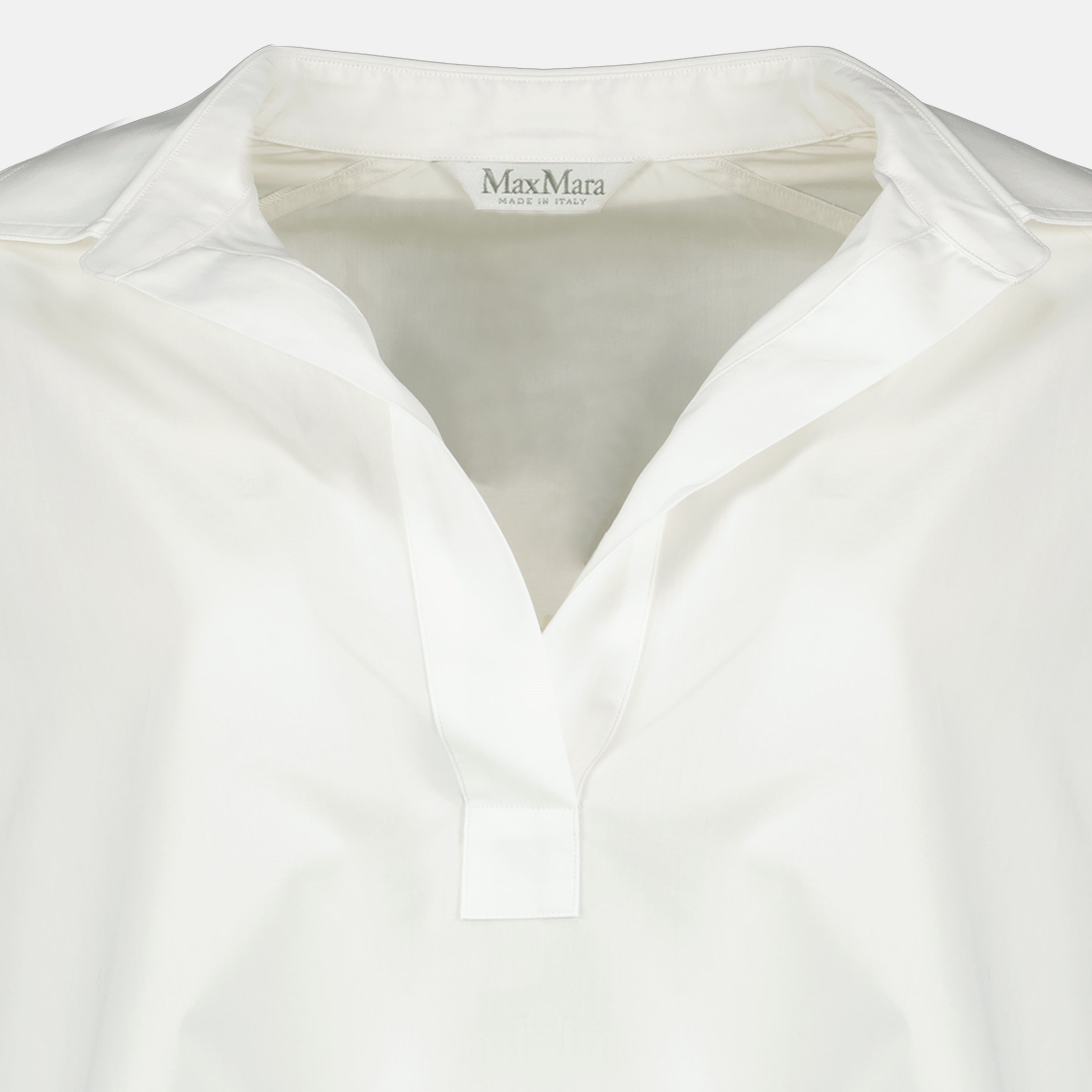 Immagine dell'articolo Blusa bianca in popeline di cotone di Max Mara per Donna - Stagione Primavera-Estate 2026 - Vista Dettagliata 1