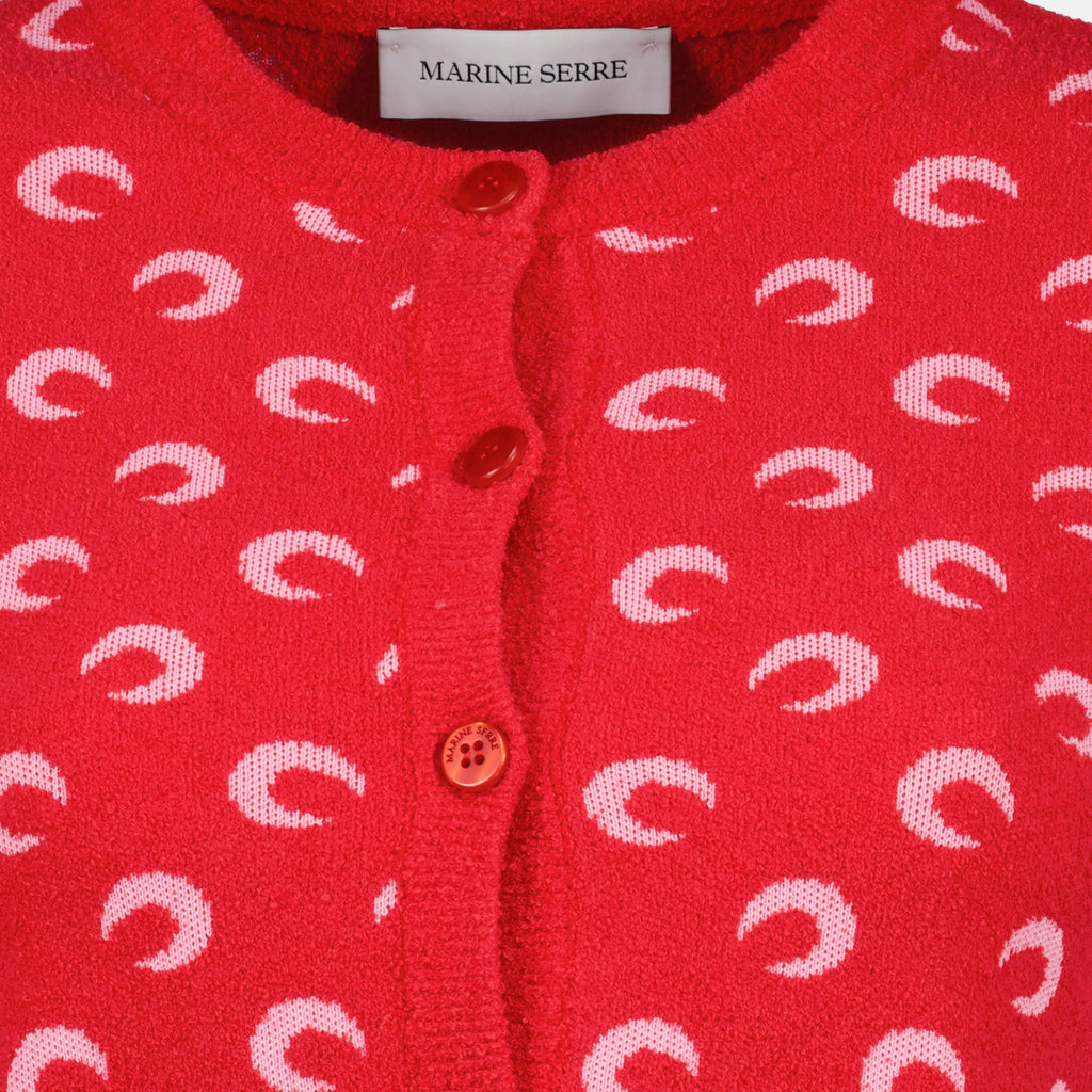 Maille Moon Boucle Cardigan Red Marine Serre Rouge Femme