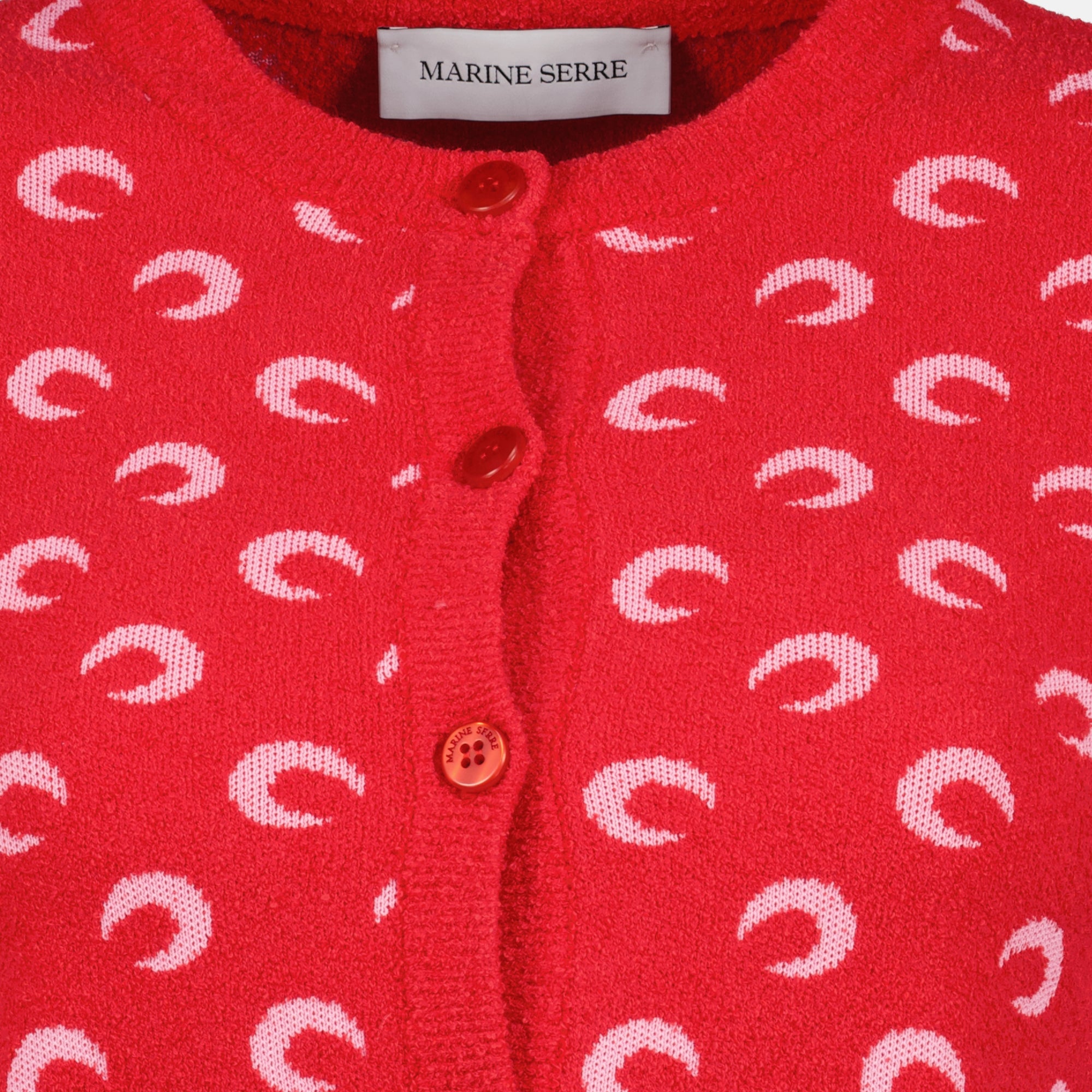Maille Moon Boucle Cardigan Red Marine Serre Rouge Femme