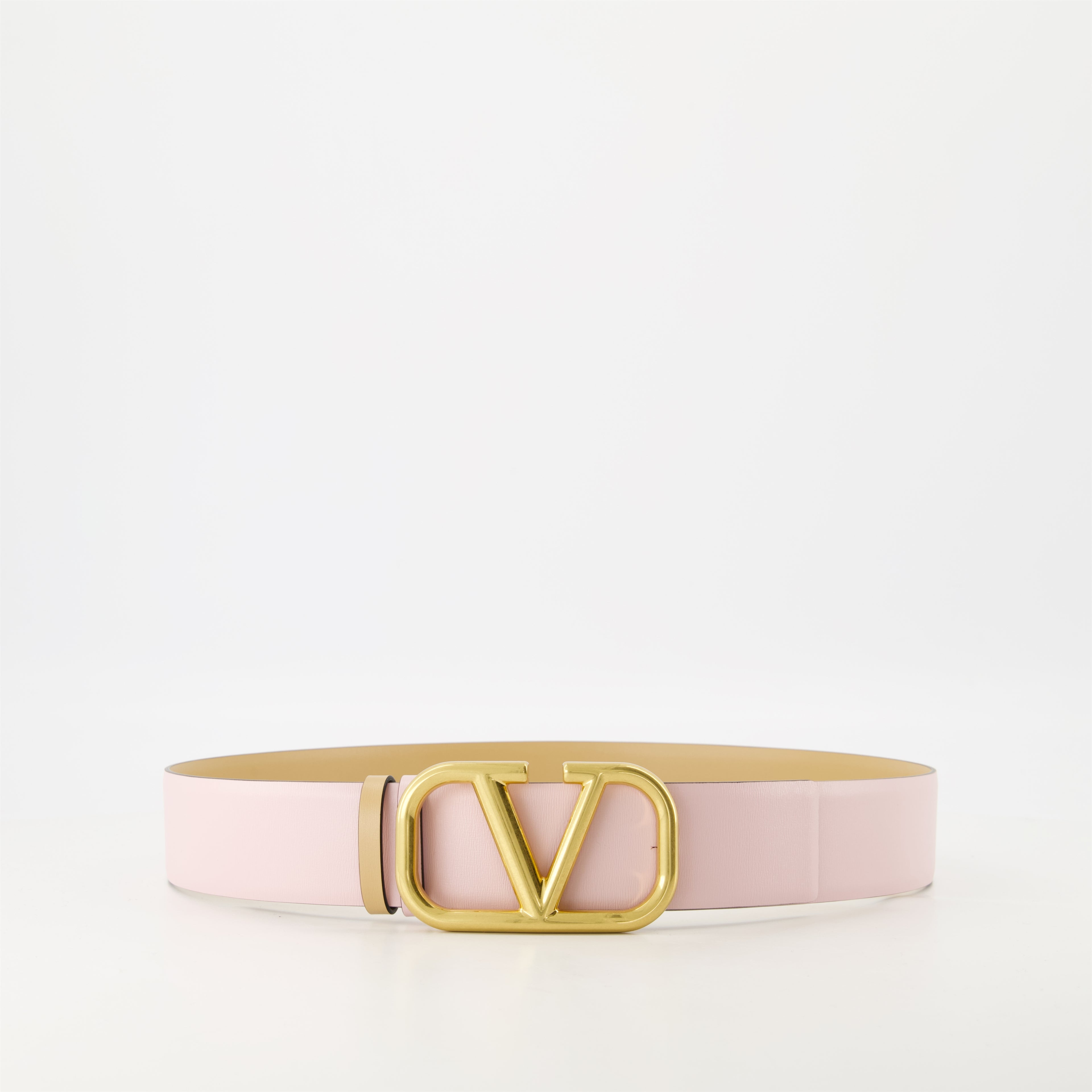 Cintos Ceinture VLogo Réversible Valentino Garavani Rosa Femme