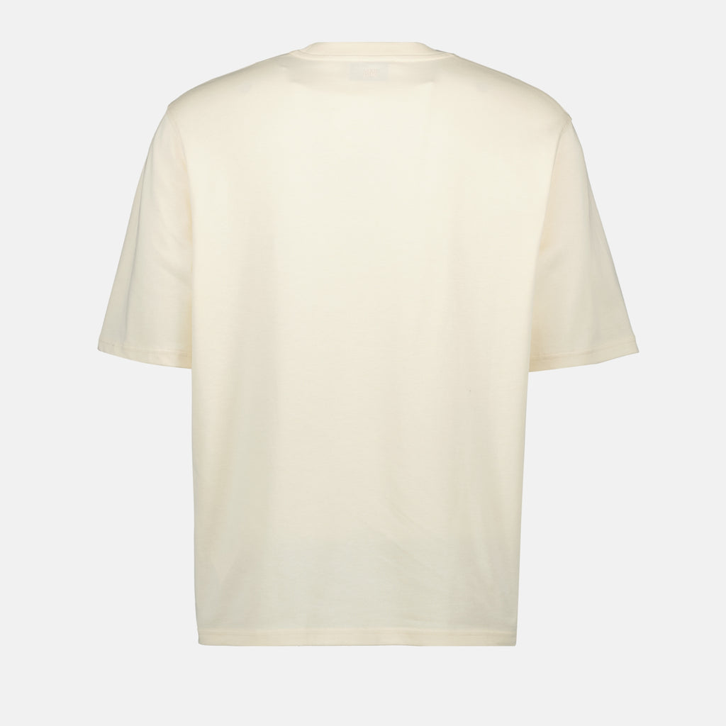 Camisetas T-shirt patch Ami Paris Ami PARIS Bege Unissex
