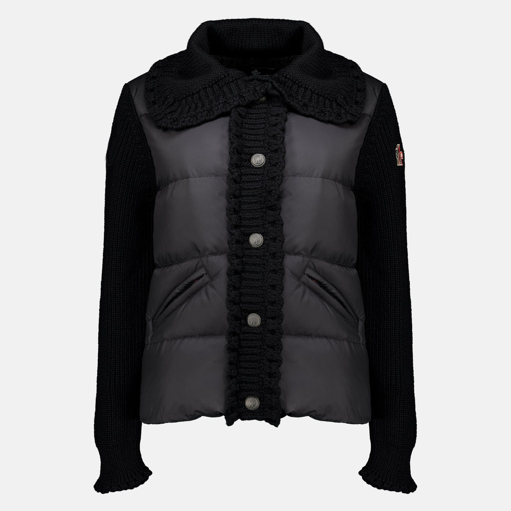 Vestes Cardigan bi-matière matelassé Moncler Grenoble Noir Femme