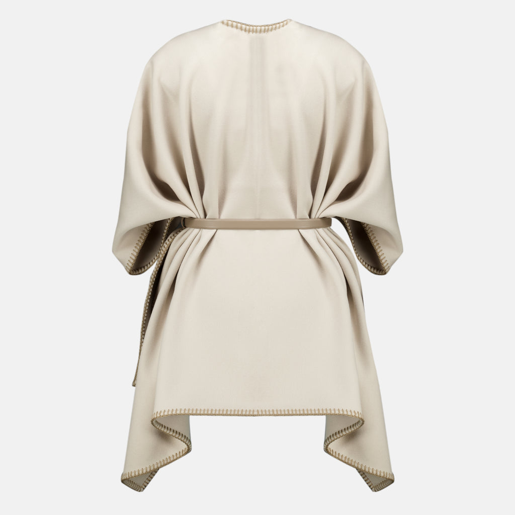 Vestes Capa de lã beige com cinto Max Mara Beige Femme