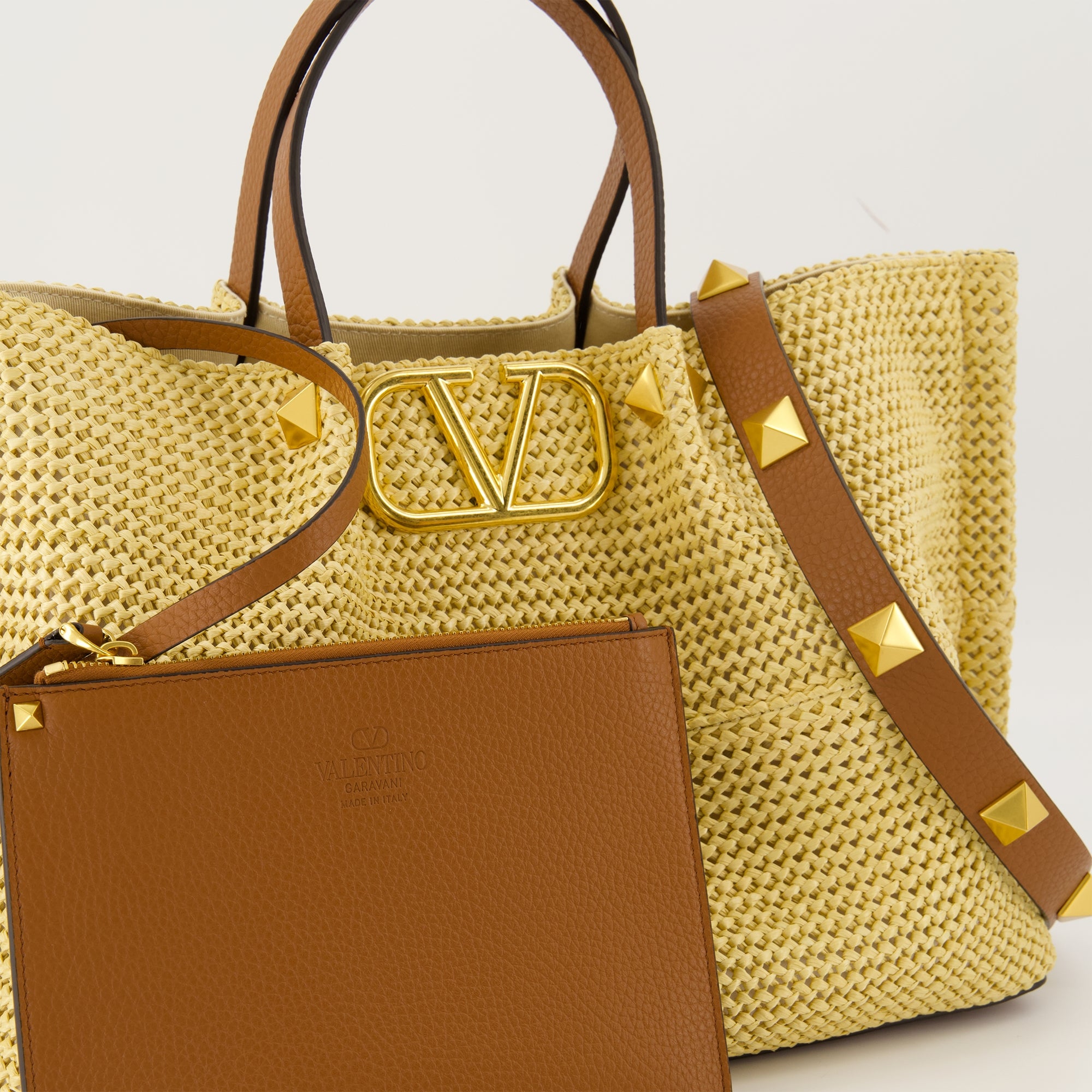 Sacs cabas Sommer-Shopper-Tasche Valentino Garavani Beige Femme