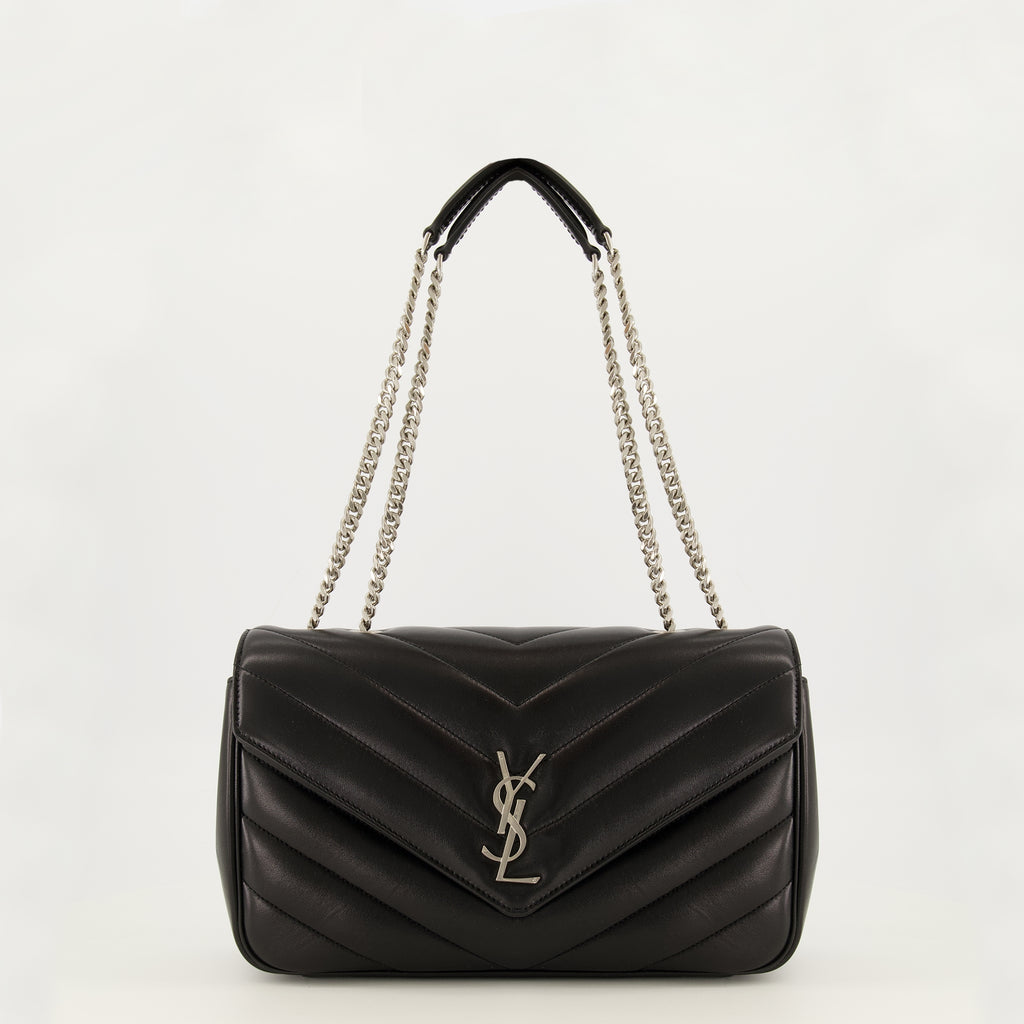 Sacs à main et épaule ルル 中型 ブラック レザー バッグ Saint Laurent Noir Femme