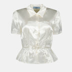 Camisas Chemise en satin Prada Branco Femme
