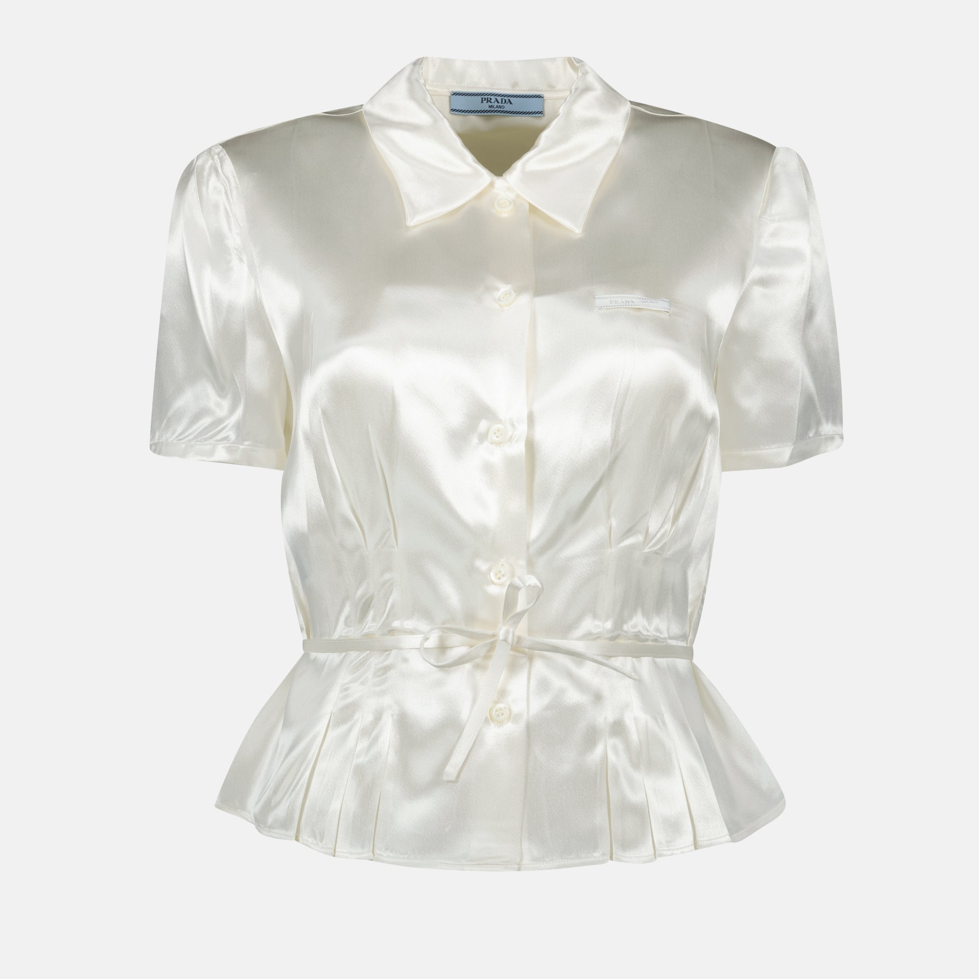Camisas Chemise en satin Prada Branco Femme