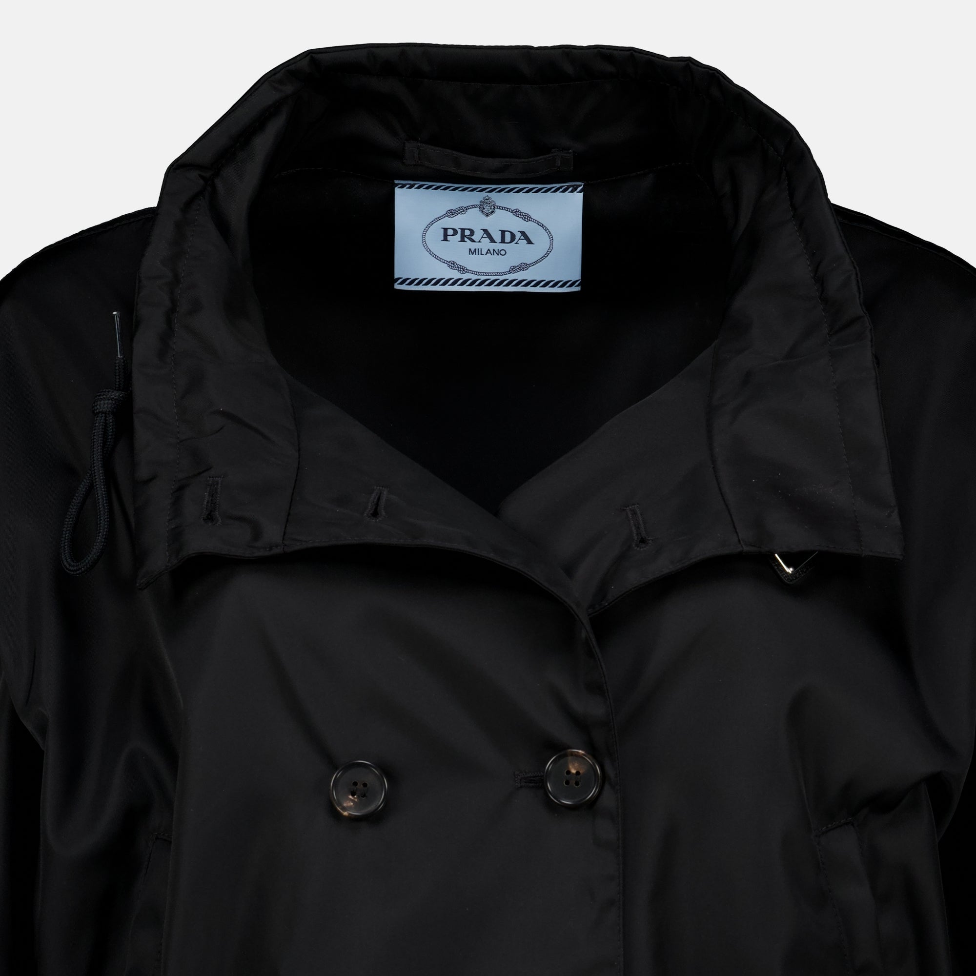 Manteaux Parka noir en Re-Nylon Prada Noir Femme