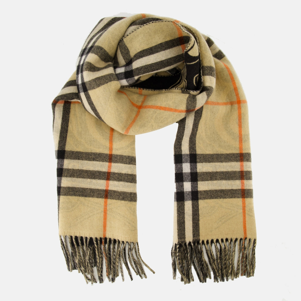 Écharpes, foulards et gants Cachecol de Cashmere Reversível Stormy Knight Burberry Beige Femme
