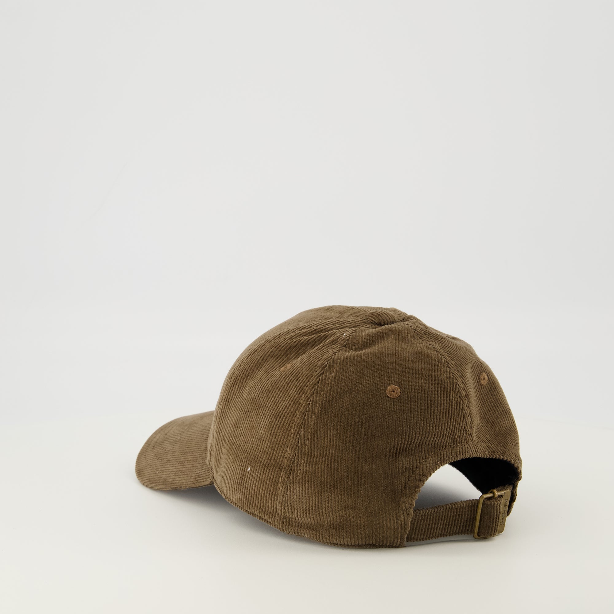 Image de l'article Casquette en velours côtelé marron de la marque Saint Laurent pour Homme - Saison Printemps-Été 2026 - Vue détaillée_2