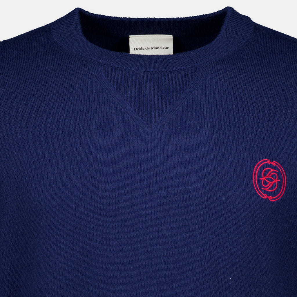 Sweatshirts D Miror Wollpullover Navy Blau Drole De Monsieur Bleu foncé Homme