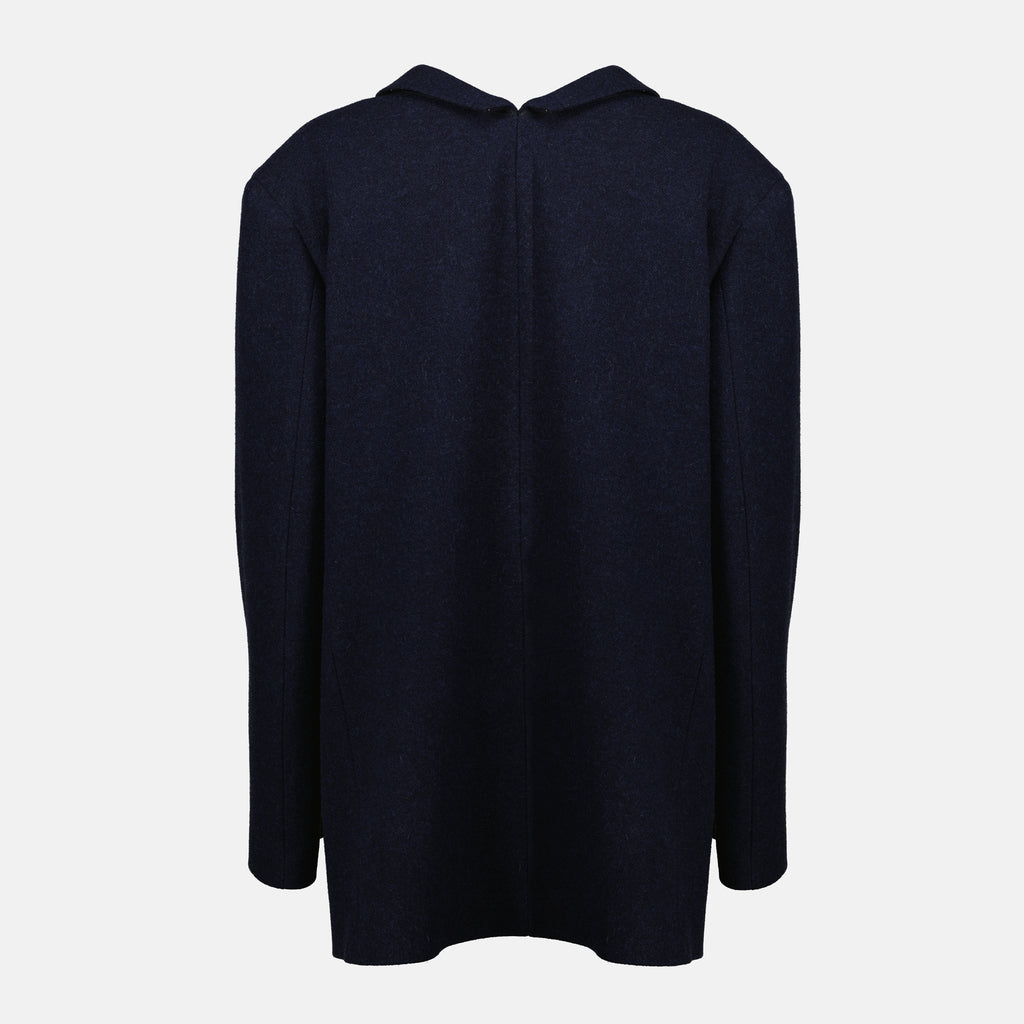 Manteaux Manteau Shetland bijou Prada Bleu foncé Femme