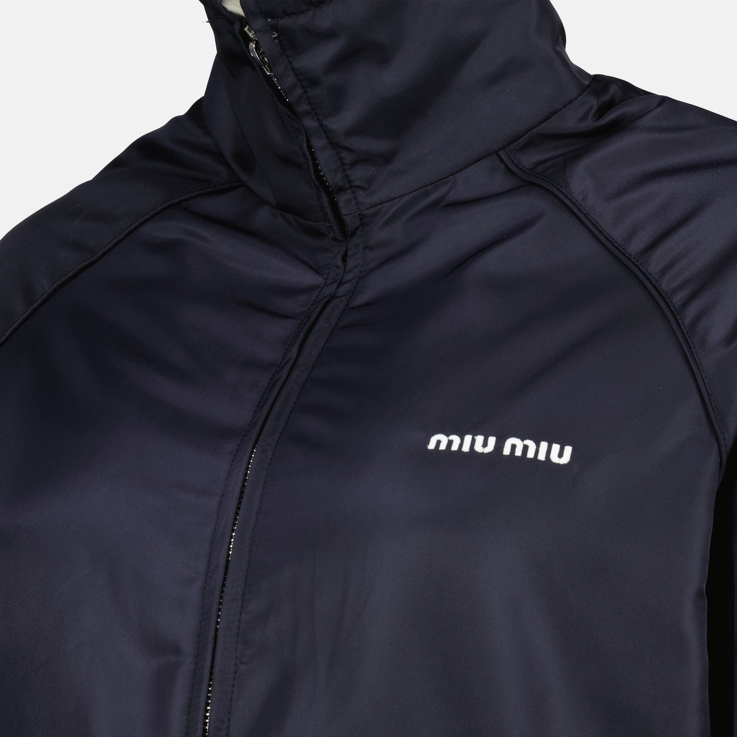 Image de l'article Blouson réversible bleu et gris de la marque Miu Miu pour Femme - Saison Printemps-Été 2026 - Vue détaillée_3