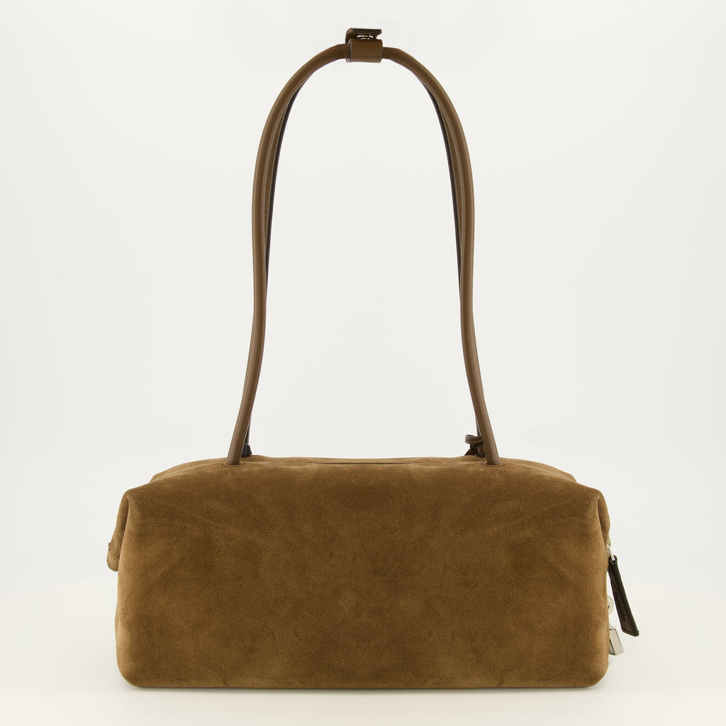 Sacs à main et épaule Borsa Boston orizzontale in pelle scamosciata marrone Max Mara Marron Femme