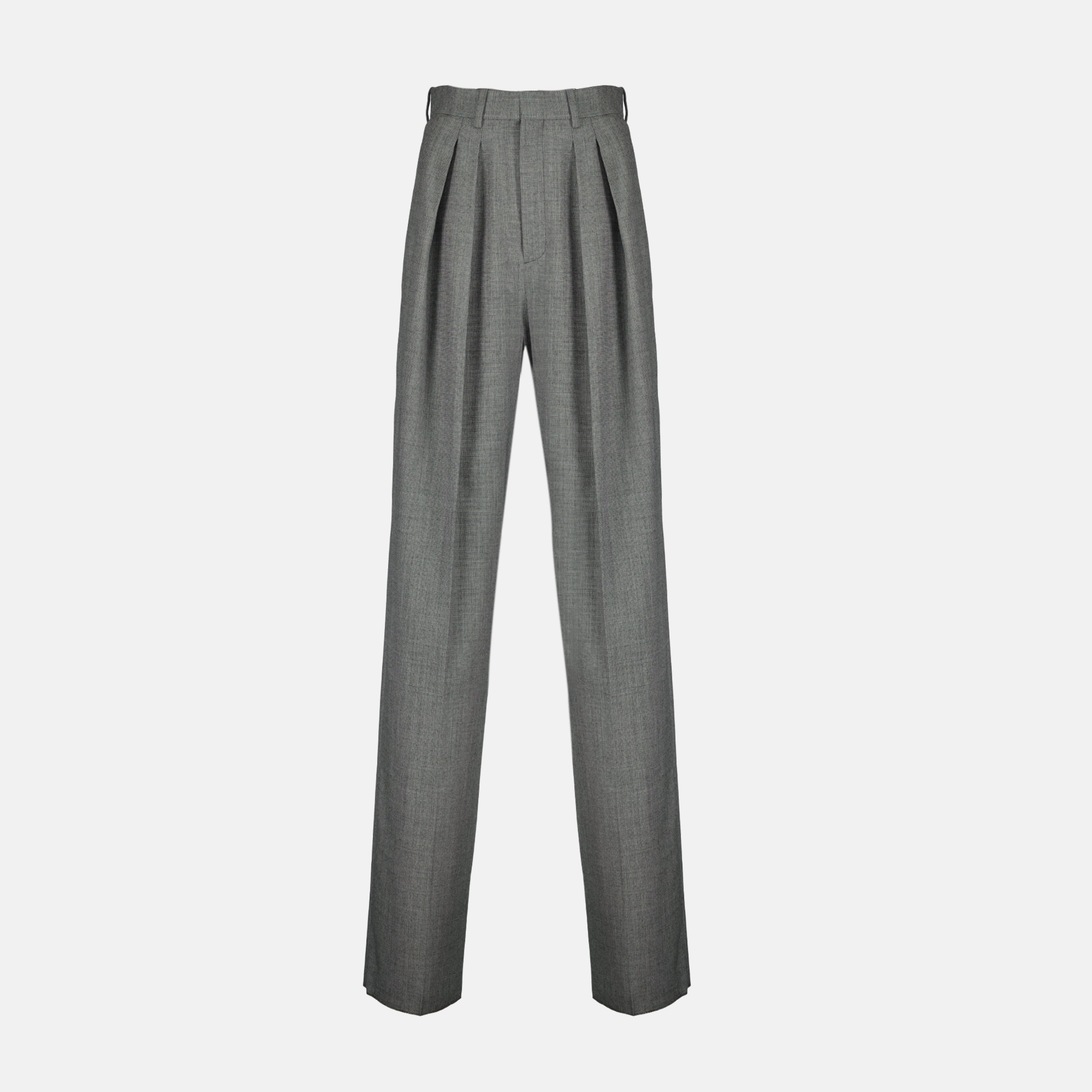 Pantalons Pantalon en laine Saint Laurent Gris Femme