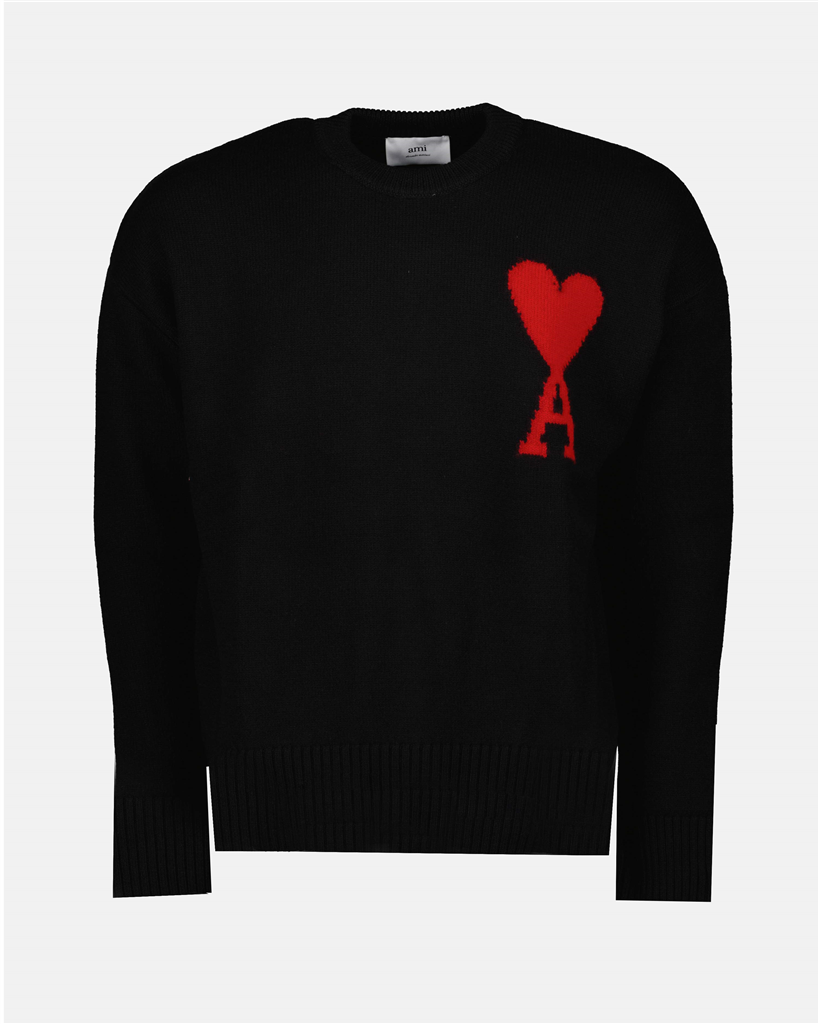 Prendas de punto BFUKS002.018 009 noir/rouge Ami PARIS Negro Unisexo