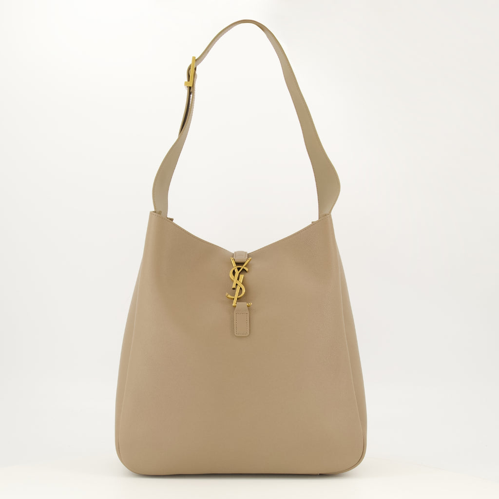 Sacs à main et épaule Le 5 à 7 Large Beige Leather Bag Saint Laurent Beige Femme
