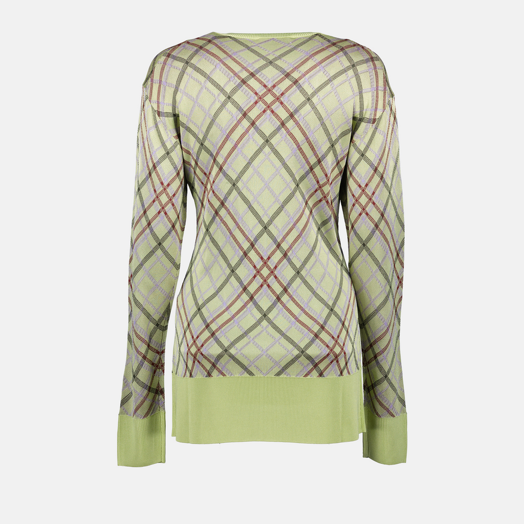 Maille Gilet à carreaux Rabanne Vert Femme