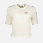 T-shirt T-shirt à logo Prada Beige Femme