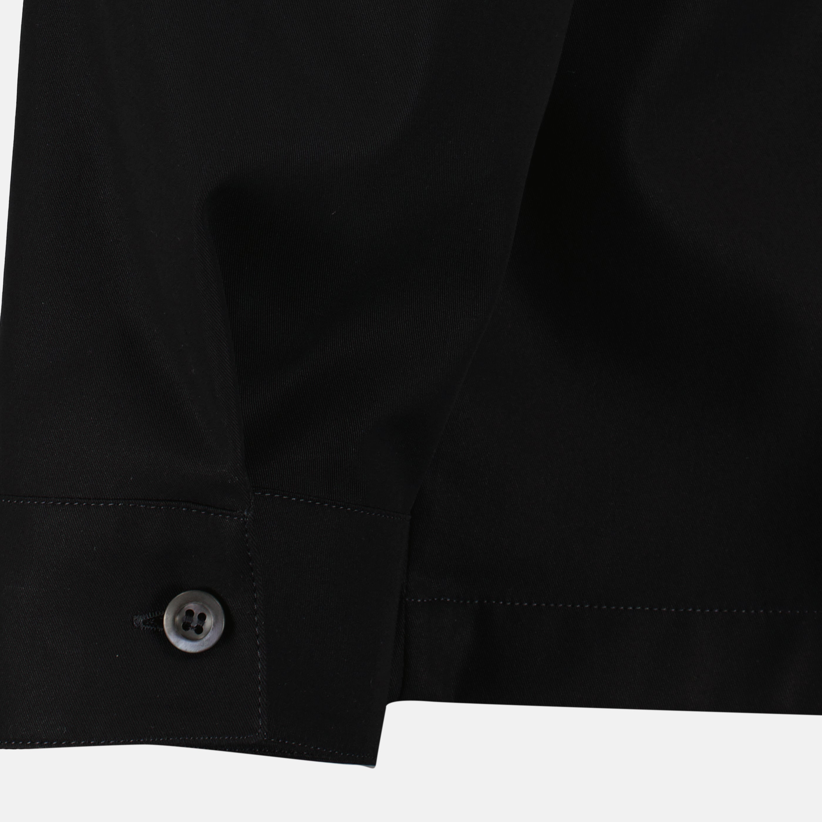 Image de l'article Veste chemise zippée en coton noir de la marque Prada pour Homme - Saison Printemps-Été 2026 - Vue détaillée_2