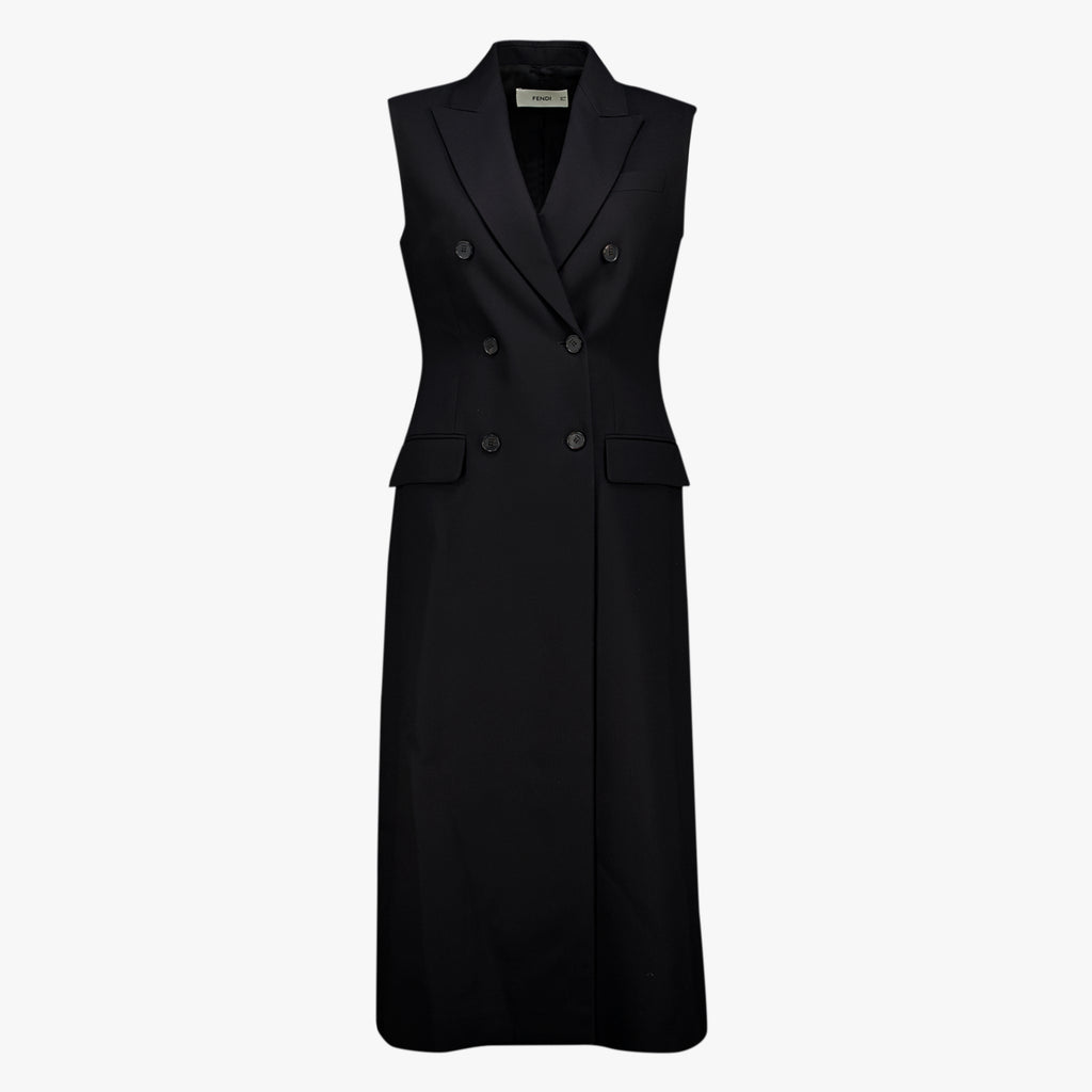 Robes Robe manteau noire Fendi Noir Femme