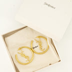 Bijoux Orecchini a Cerchio Gold Cassandre Saint Laurent Doré Femme
