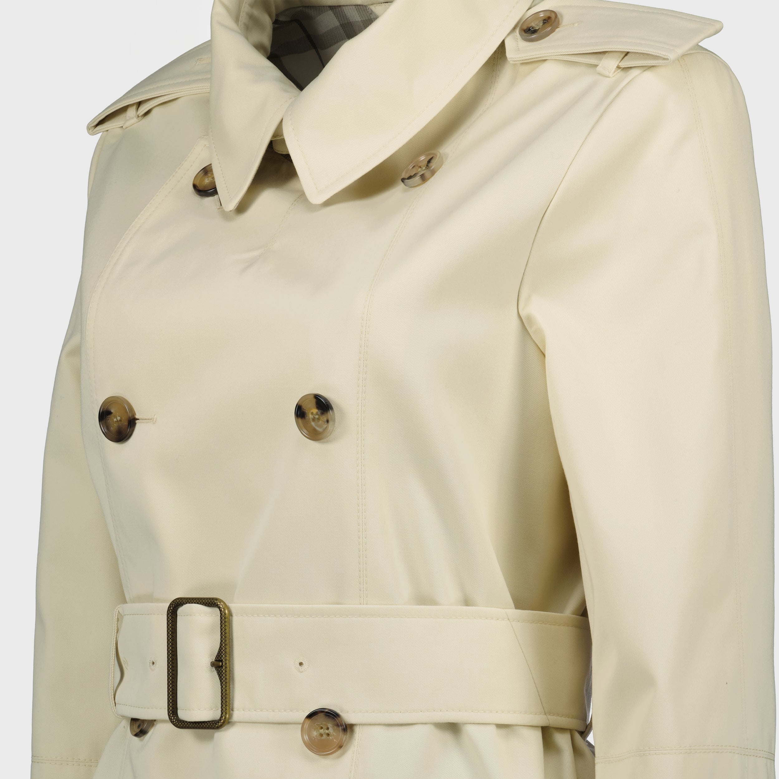 Manteaux Tench court Burberry Beige Femme