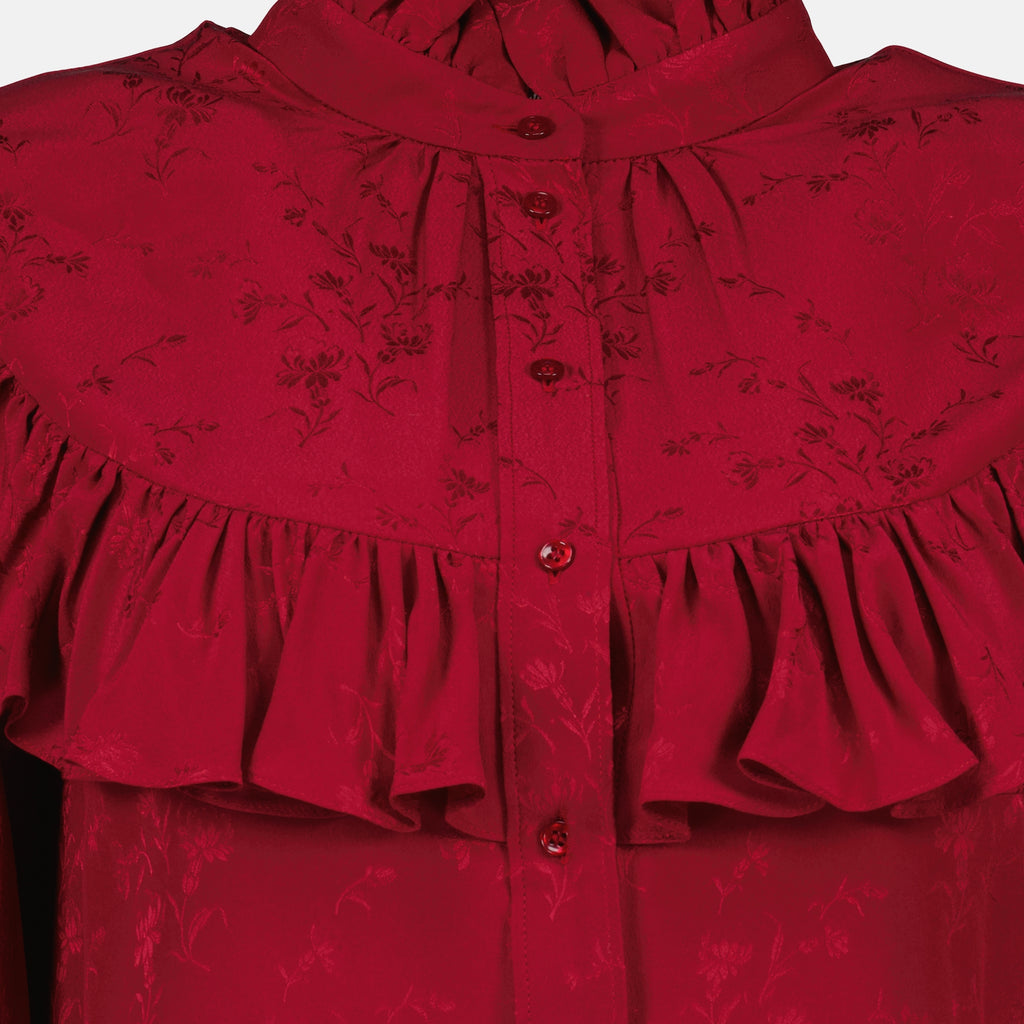 Image de l'article Blouse en soie de la marque Saint Laurent pour Femme - Saison Automne-Hiver 2025 - Vue détaillée_1