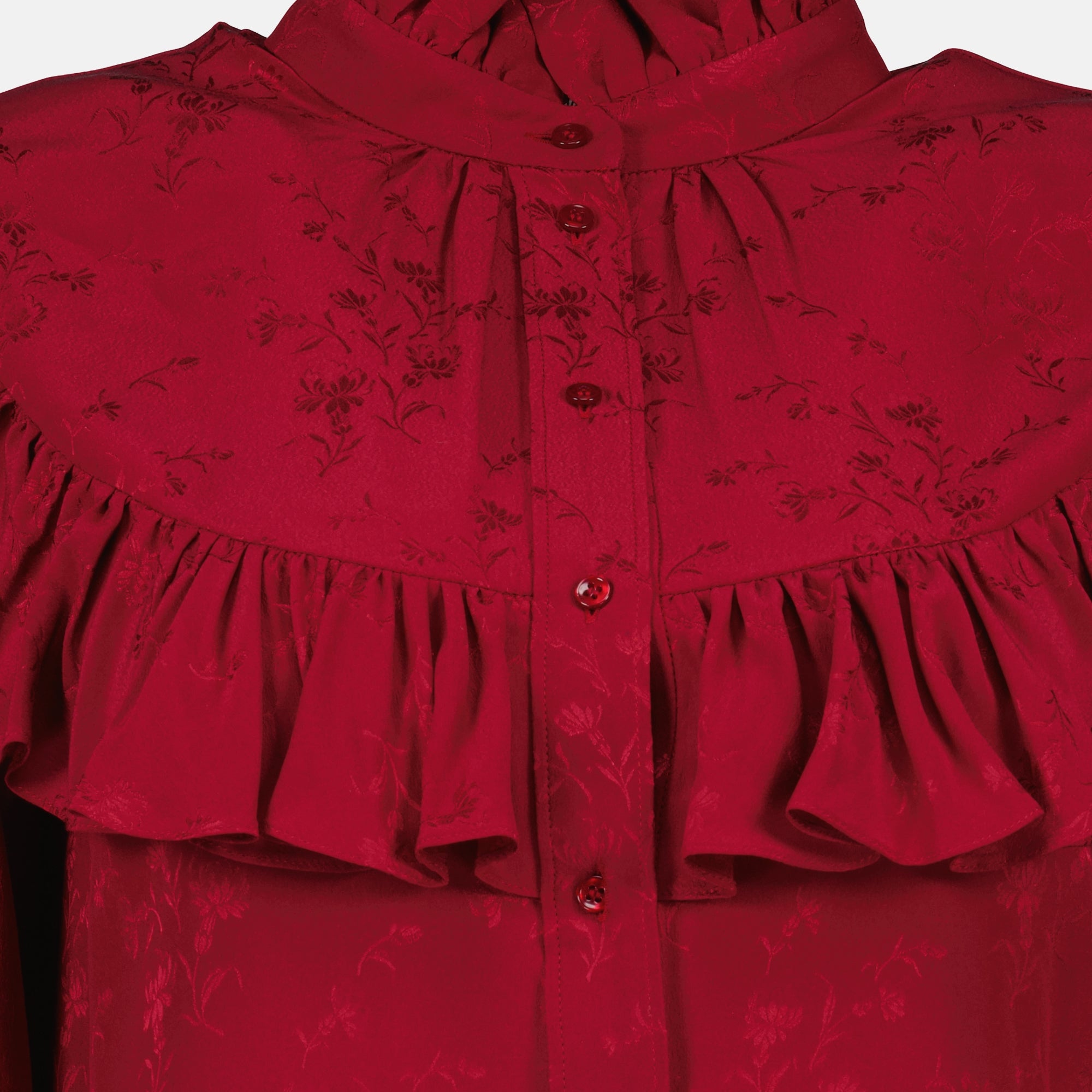 Image de l'article Blouse en soie de la marque Saint Laurent pour Femme - Saison Automne-Hiver 2025 - Vue détaillée_1