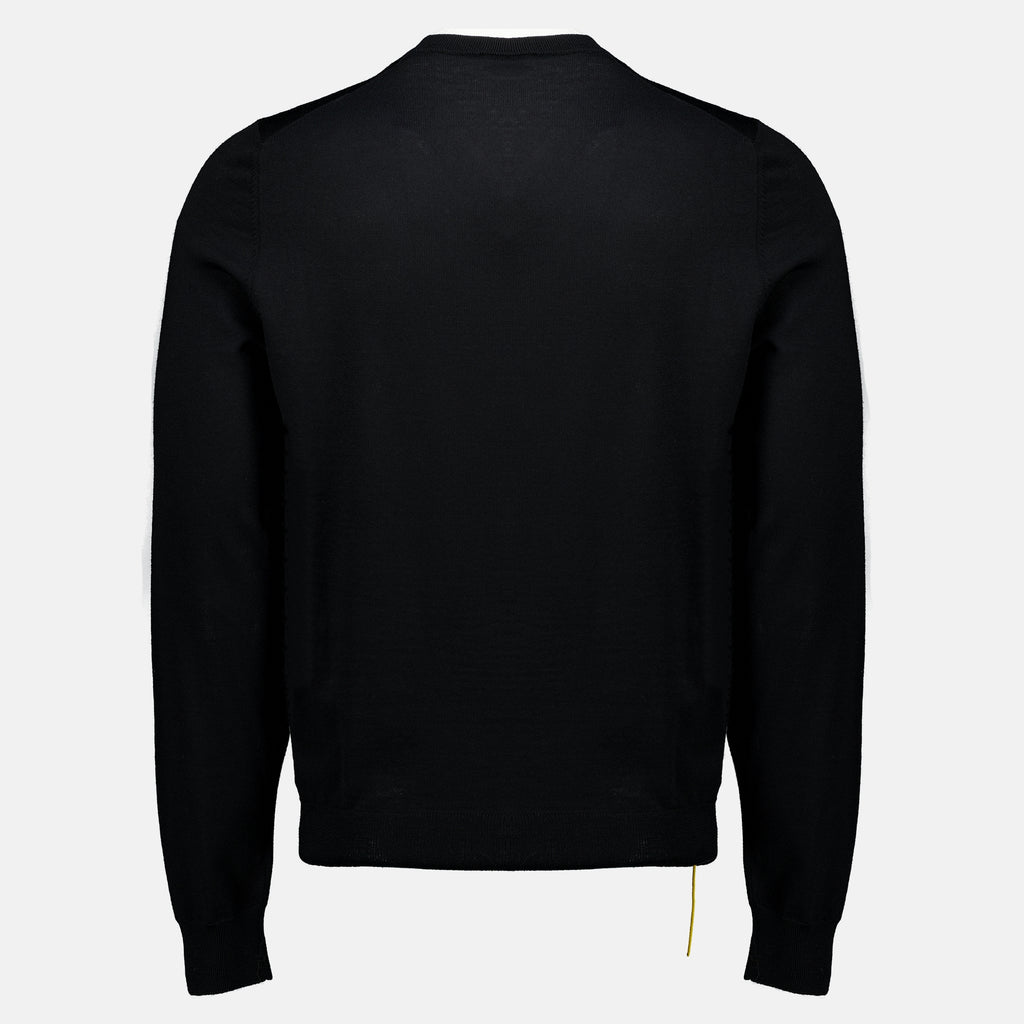 Maille 高級ウールブラックセーター Fendi Noir Homme
