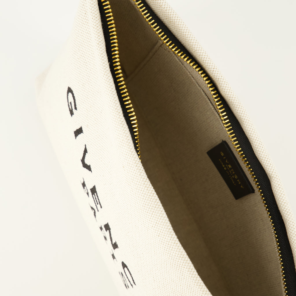 Imagen de la cartera de lona beige de la marca Givenchy para mujer - Temporada Otoño-Invierno 2025 - Vista detallada_3