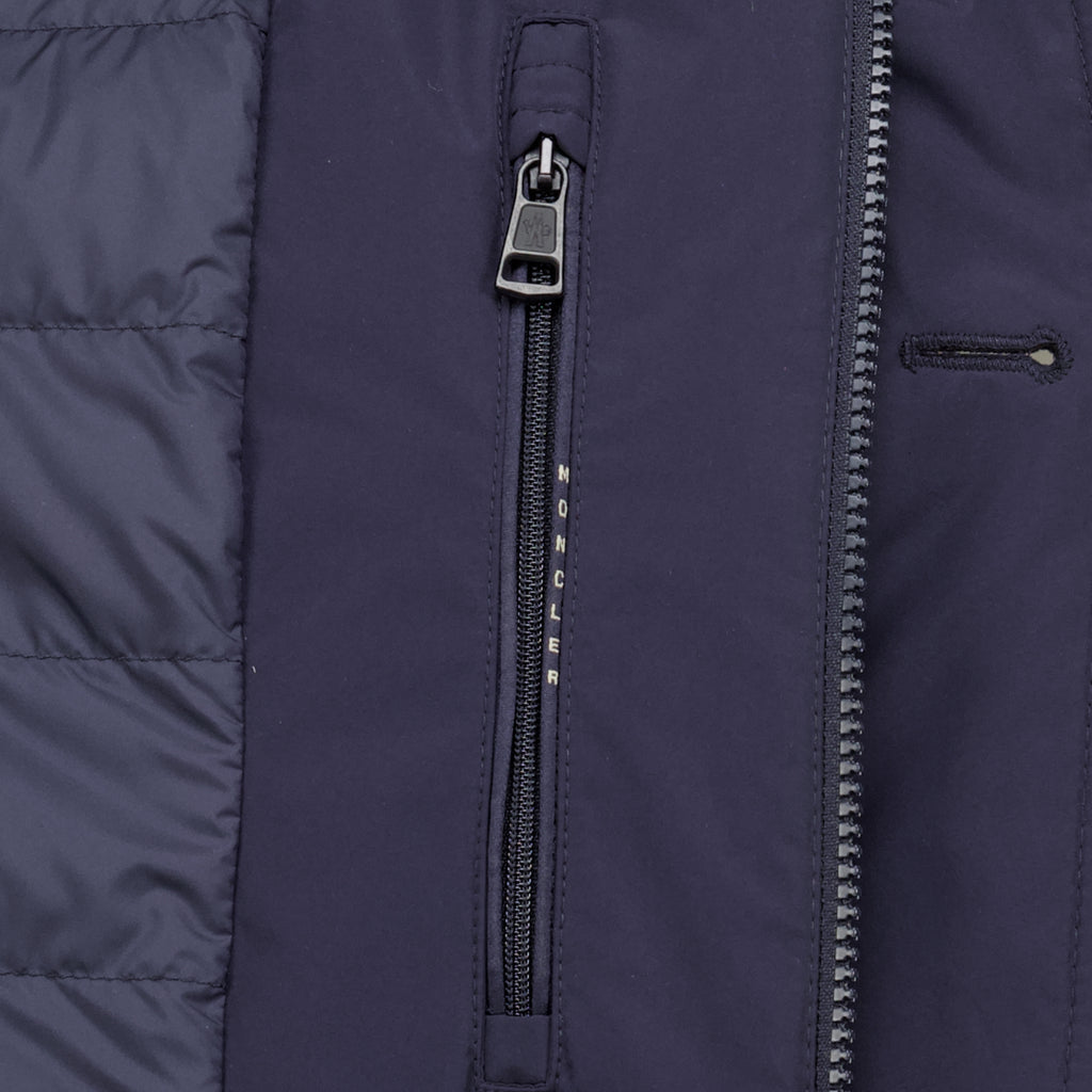 Manteaux エヴリン ネイビーブルー キルティングパーカ Moncler Bleu foncé Homme