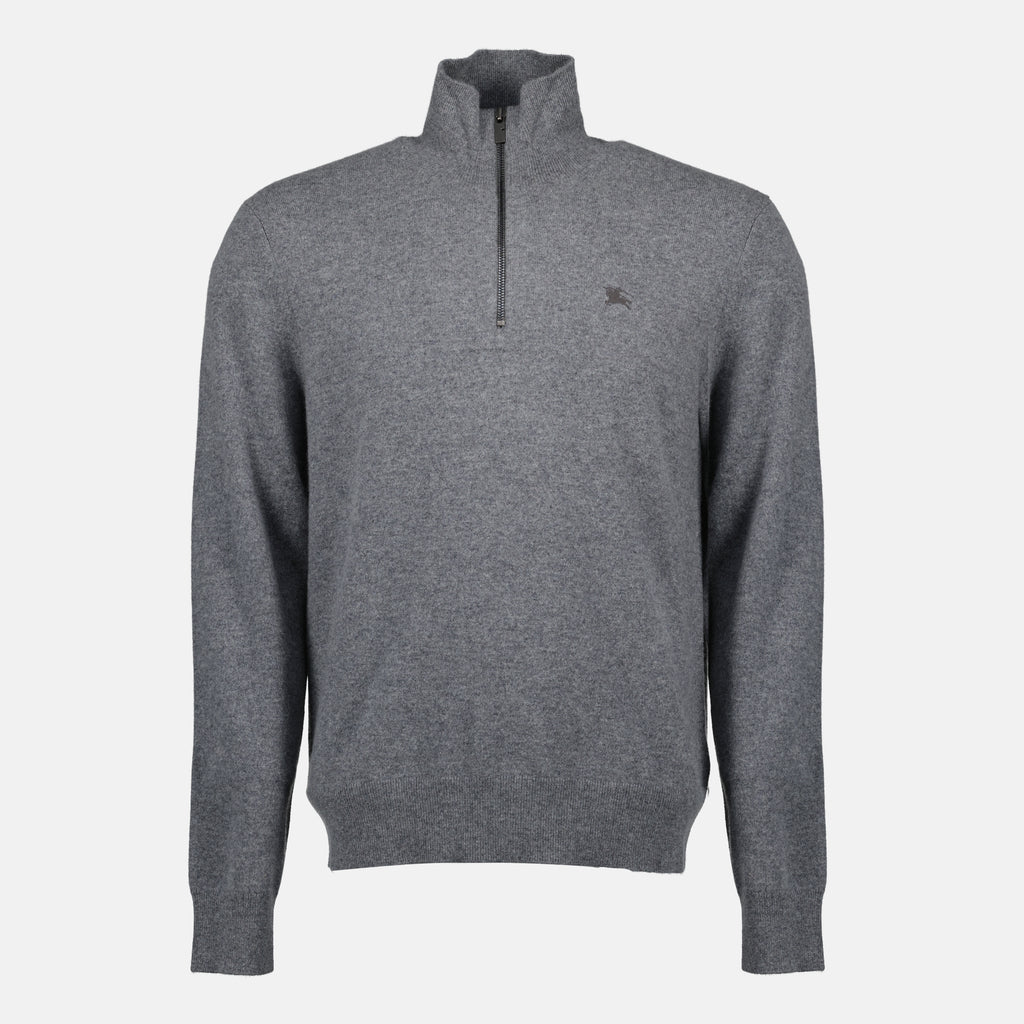 バーバリーのメンズジップセーターの画像 - 秋冬2025 - 正面ビュー