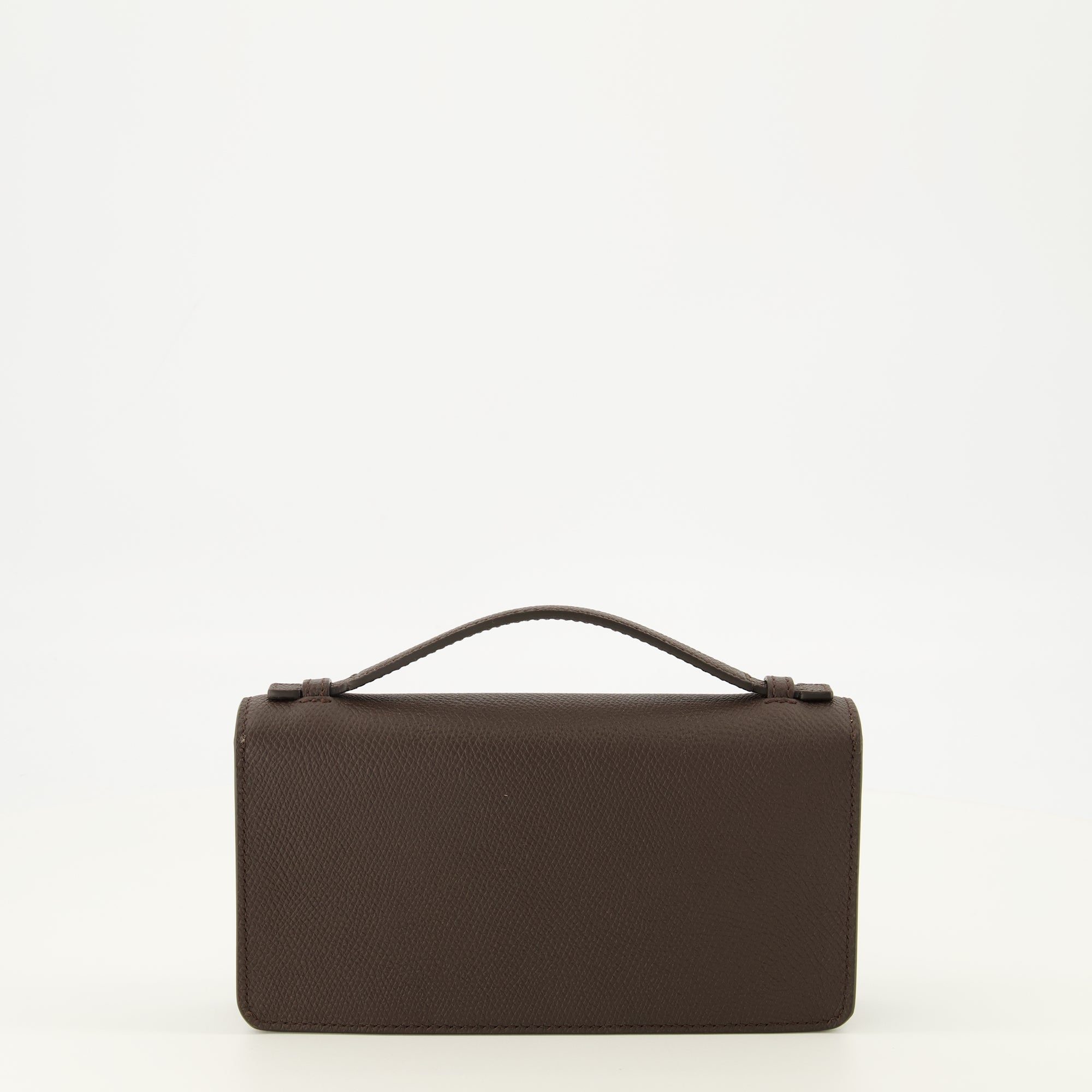 Petite maroquinerie VLogo Kettenbörse aus braunem Leder Valentino Garavani Marron Femme