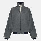 Image de l'article Blouson réversible bleu et gris de la marque Miu Miu pour Femme - Saison Printemps-Été 2026 - Vue de Dos