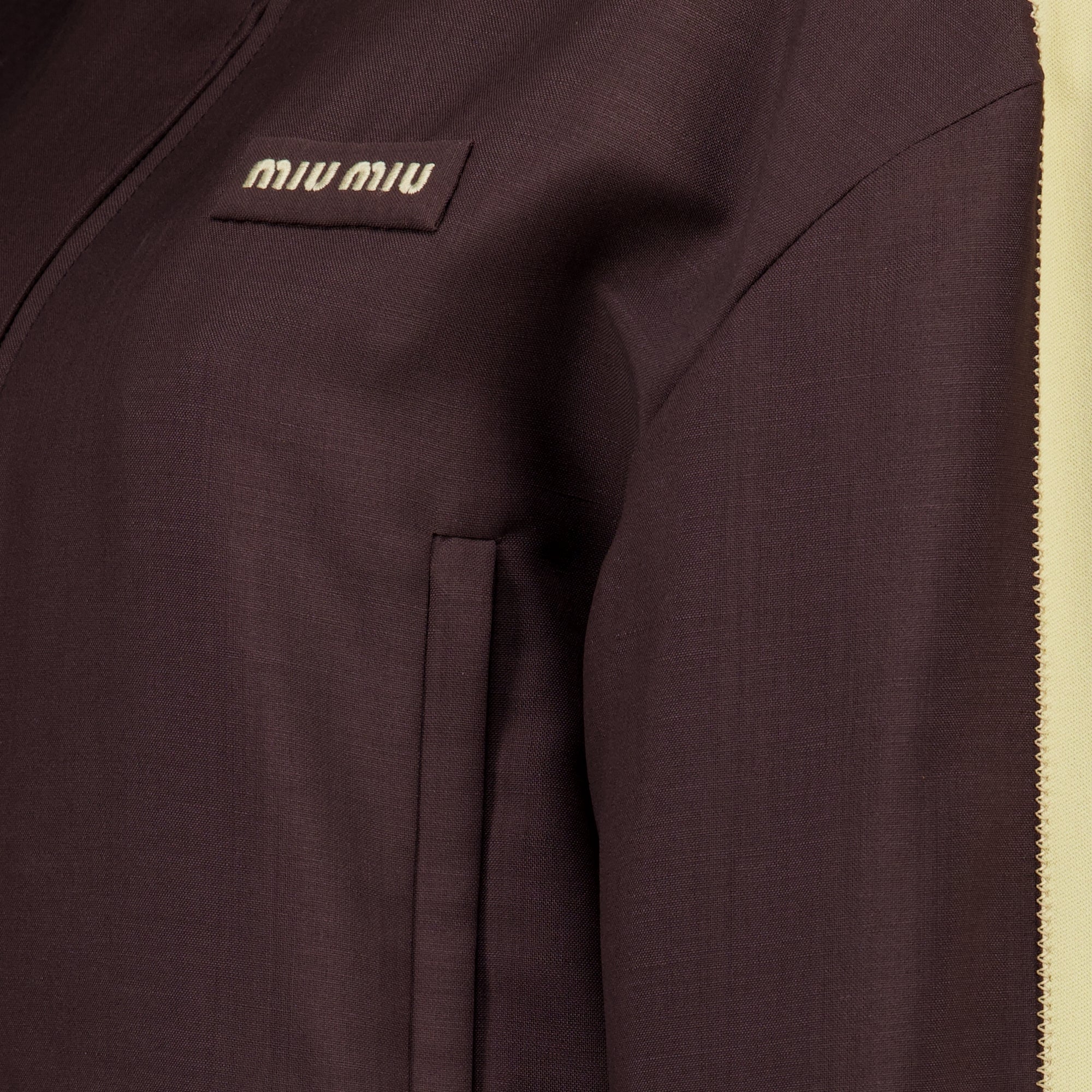Vestes Blouson en mohair de chevreau marron Miu Miu Marron Femme