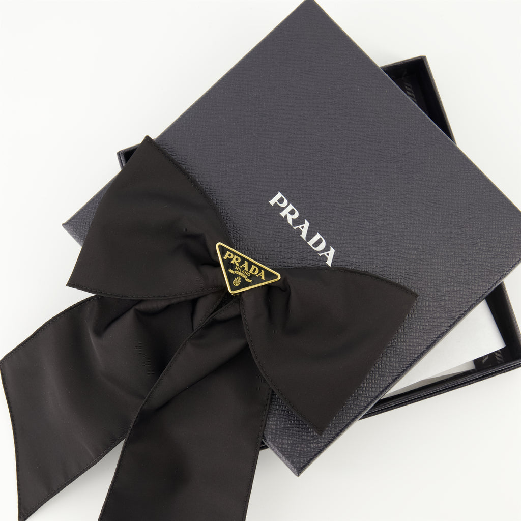 Chapeaux, casquettes et bonnets Barrete à noeud Prada Noir Femme