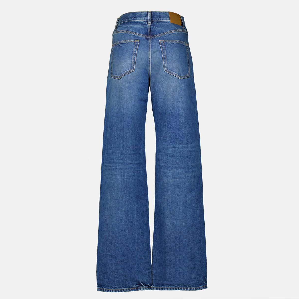 Pantalons Jean baggy 90s en denim bleu Saint Laurent Bleu Femme
